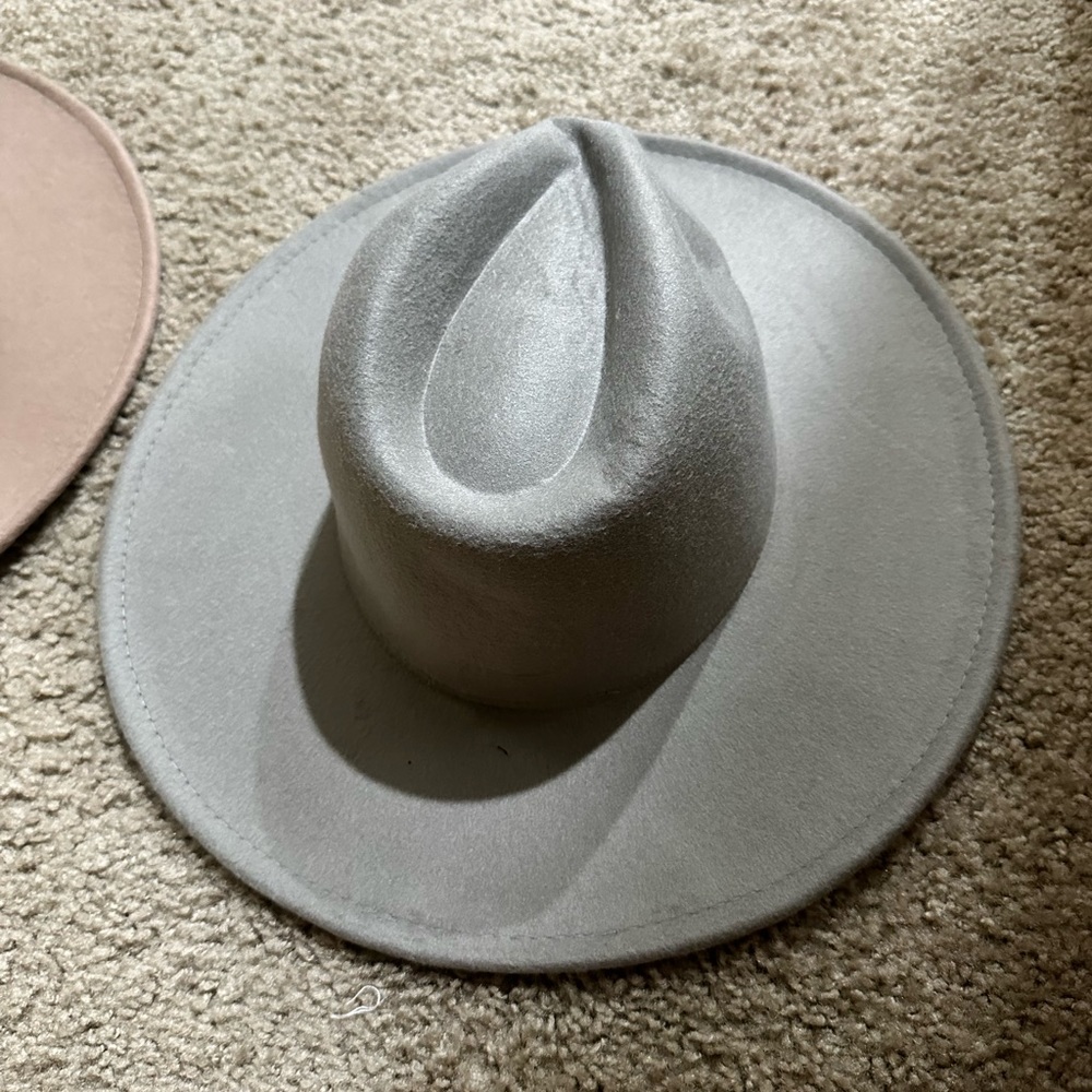 Grey Wide Brim Hat - NWT